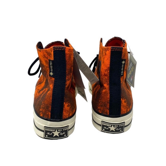 Converse Chuck 70 GORE-TEX High Black Orange Canvas Women’s Size Sneakers 172207 - Picture 5 of 9